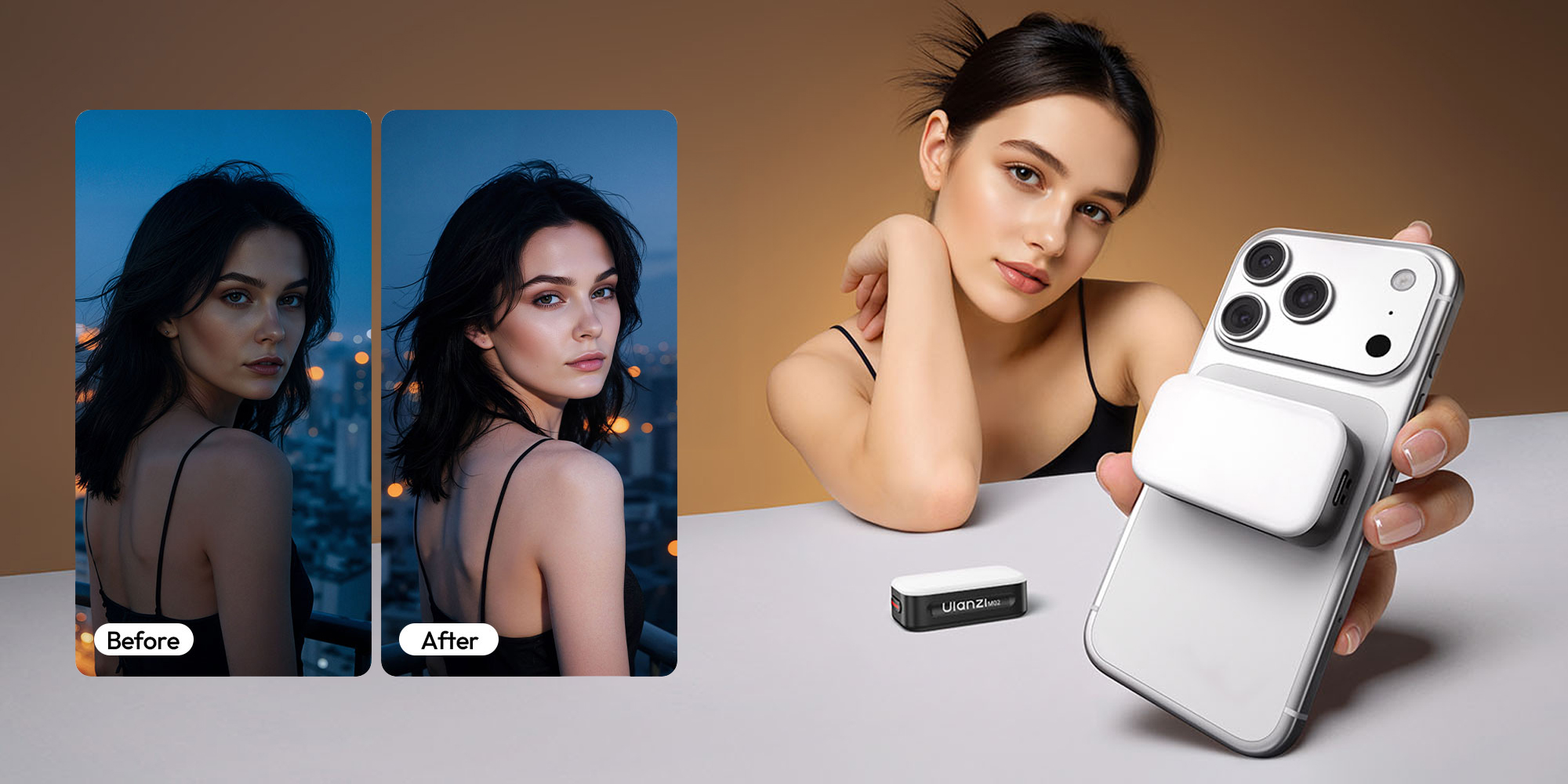 Lampa błyskowa Ulanzi M02 do smartfona - WB (5600 K)